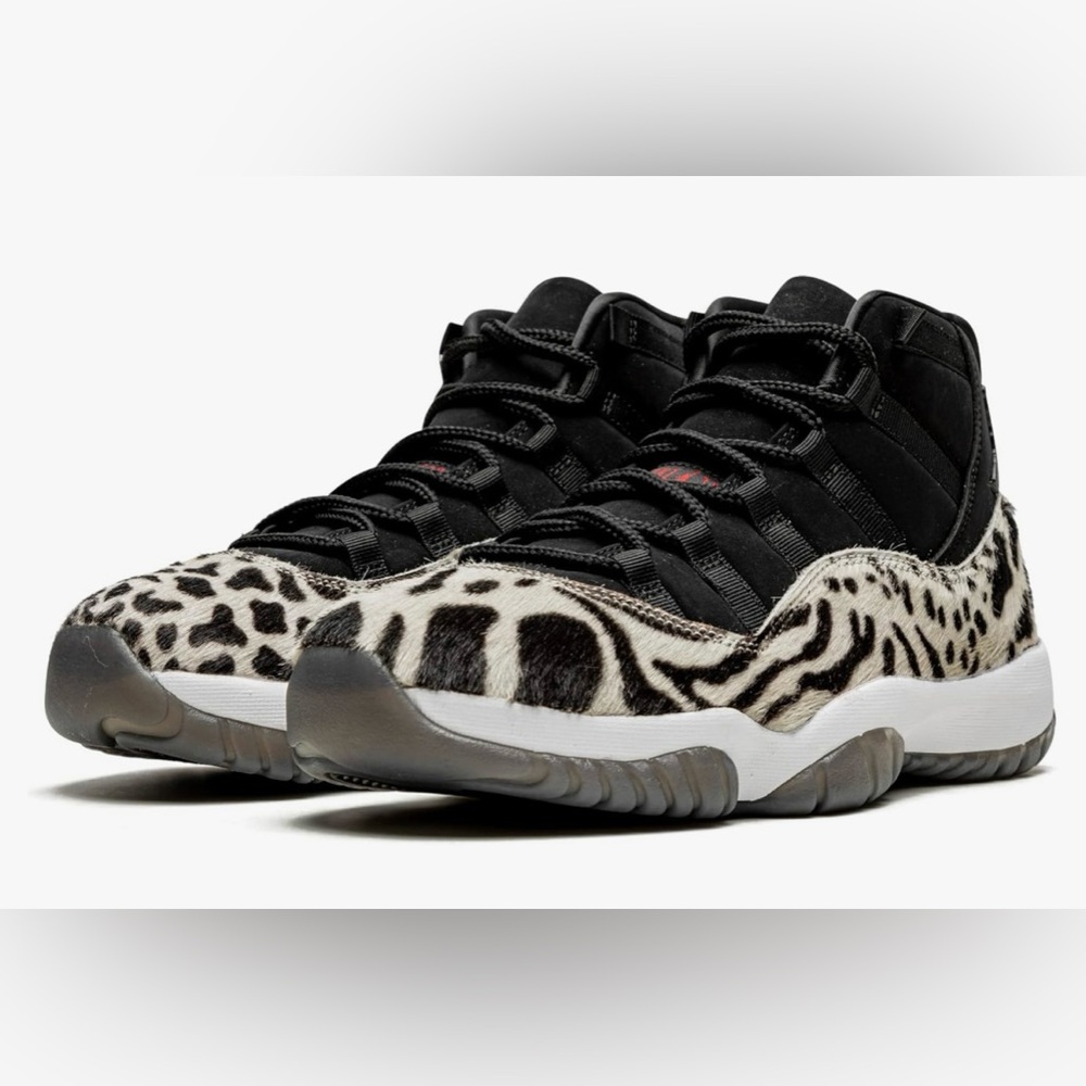 WOMENS NIKE JORDAN 11 RETRO ANIMAL INSTINCT SNEAKERS, SIZE 7